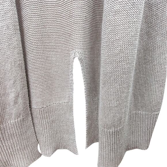 Women's Open Front Cardigan Sweater White and Warren Long Sleeve in Tan Size M - Picture 6 of 8